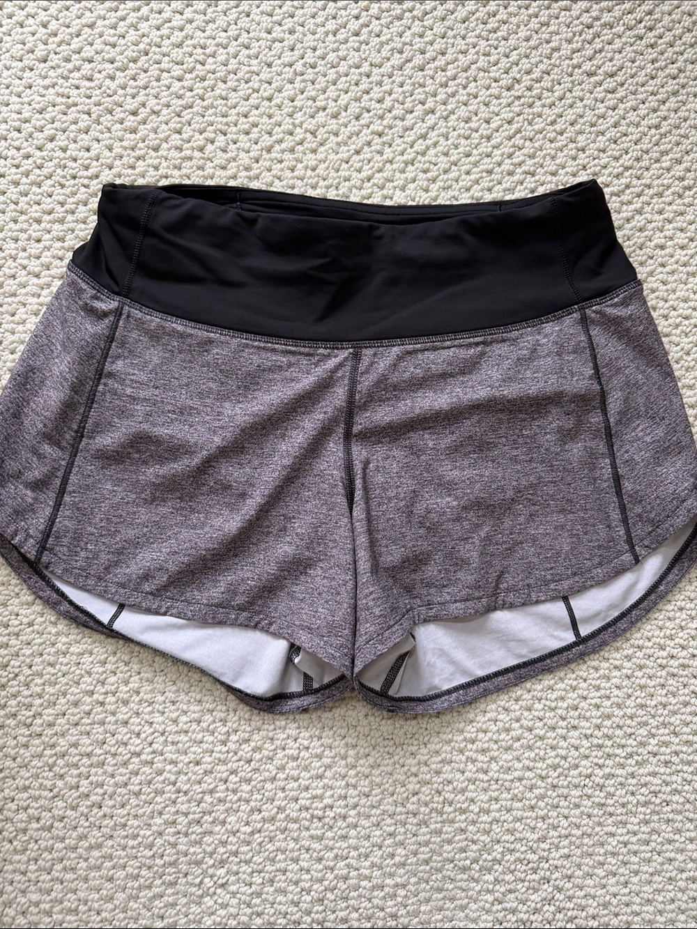 lululemon athletica Speed Up Run Short 4” Heather Gray Running Shorts